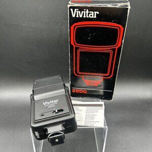 Vivitar 2800 Auto Thyristor Flash with Manual, & Box! Not Tested.
